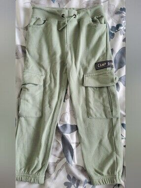 Carters Toddler Boys Cargo Jogger Pants | Sage Green | Size 3T | Camp Dino